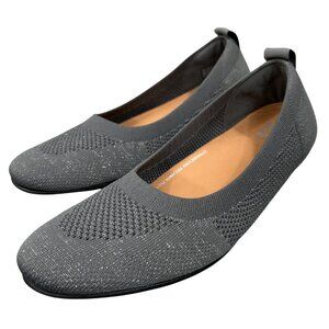Fitflop Allegro Pewter Gray Multi-Knit Pull-On Ballet Flats Size 10